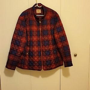 Faded Glory plaid puffer coat